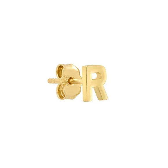 Jewelry - The Last Line 14K Gold Letter Stud Earring